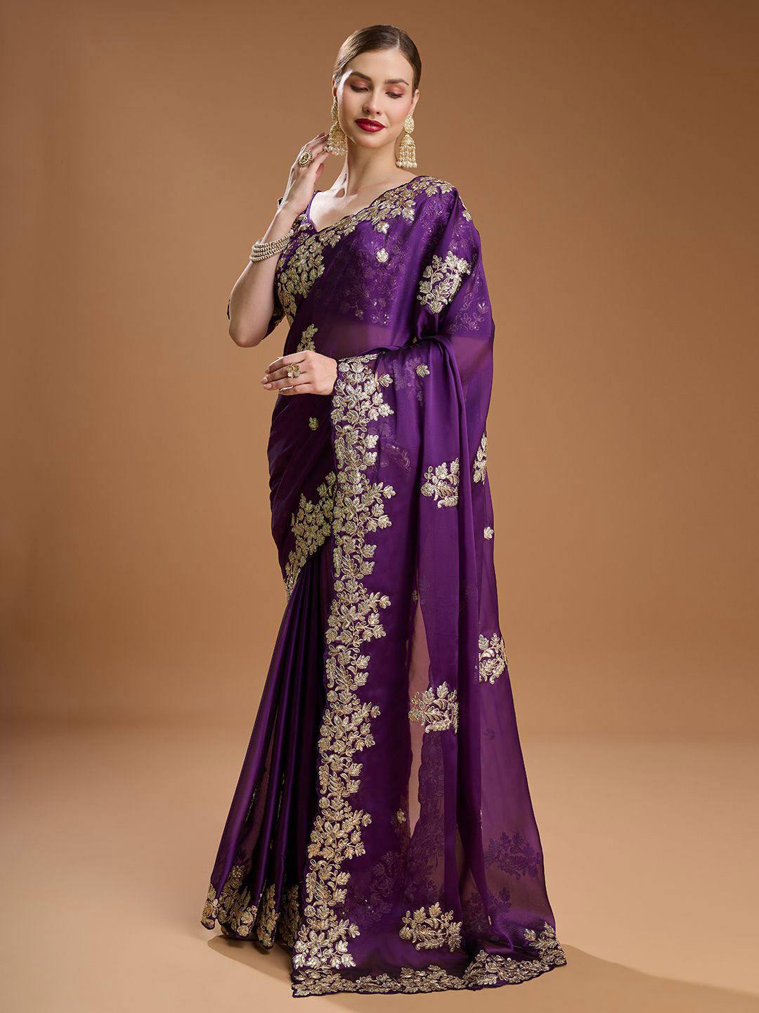 Beautifully Crafted Rangoli silk saree - View 2