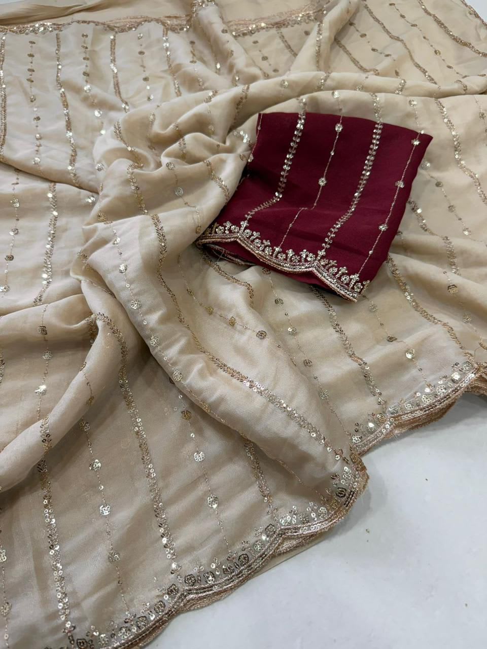 New Arrival – Star Georgette Designer Saree - Georgette Saree Online India - Buy at ₹1199 - Image 1