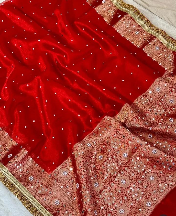 Luxury Banarasi Soft Glass Tissue Silk Saree Collection - View 6