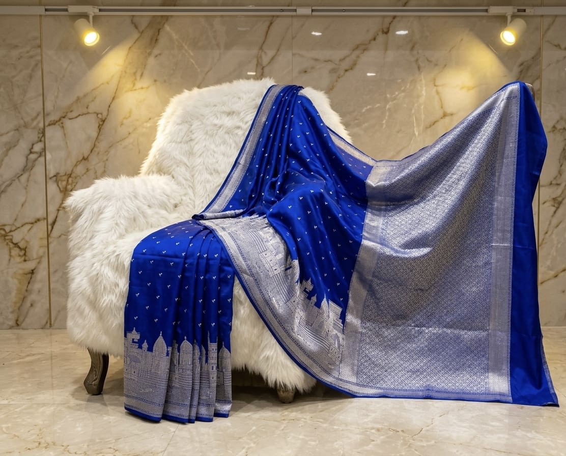 Luxury Banarasi Soft Kataan Mashru Silk Saree Collection - View 3