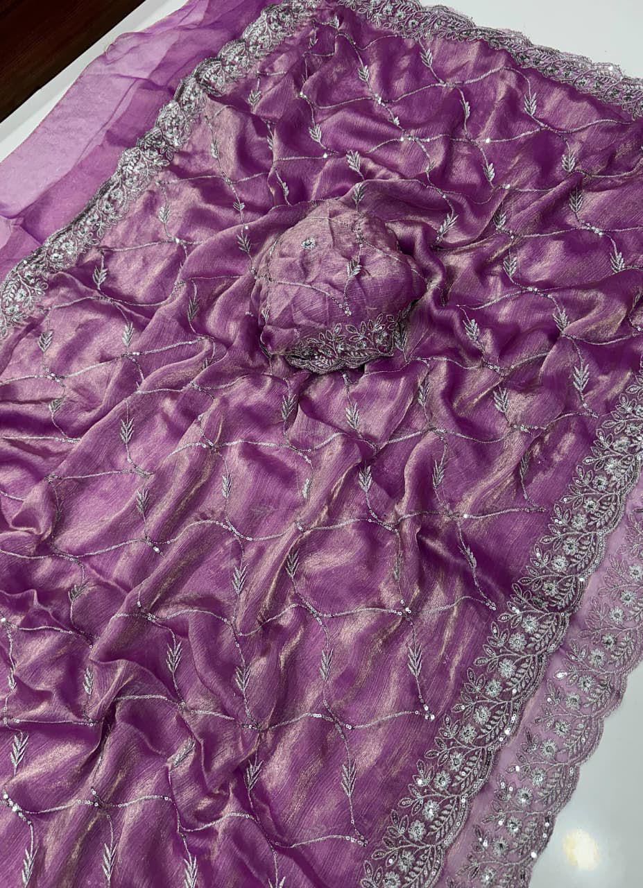 Fendy Chiffon Sequence Work Saree - View 2
