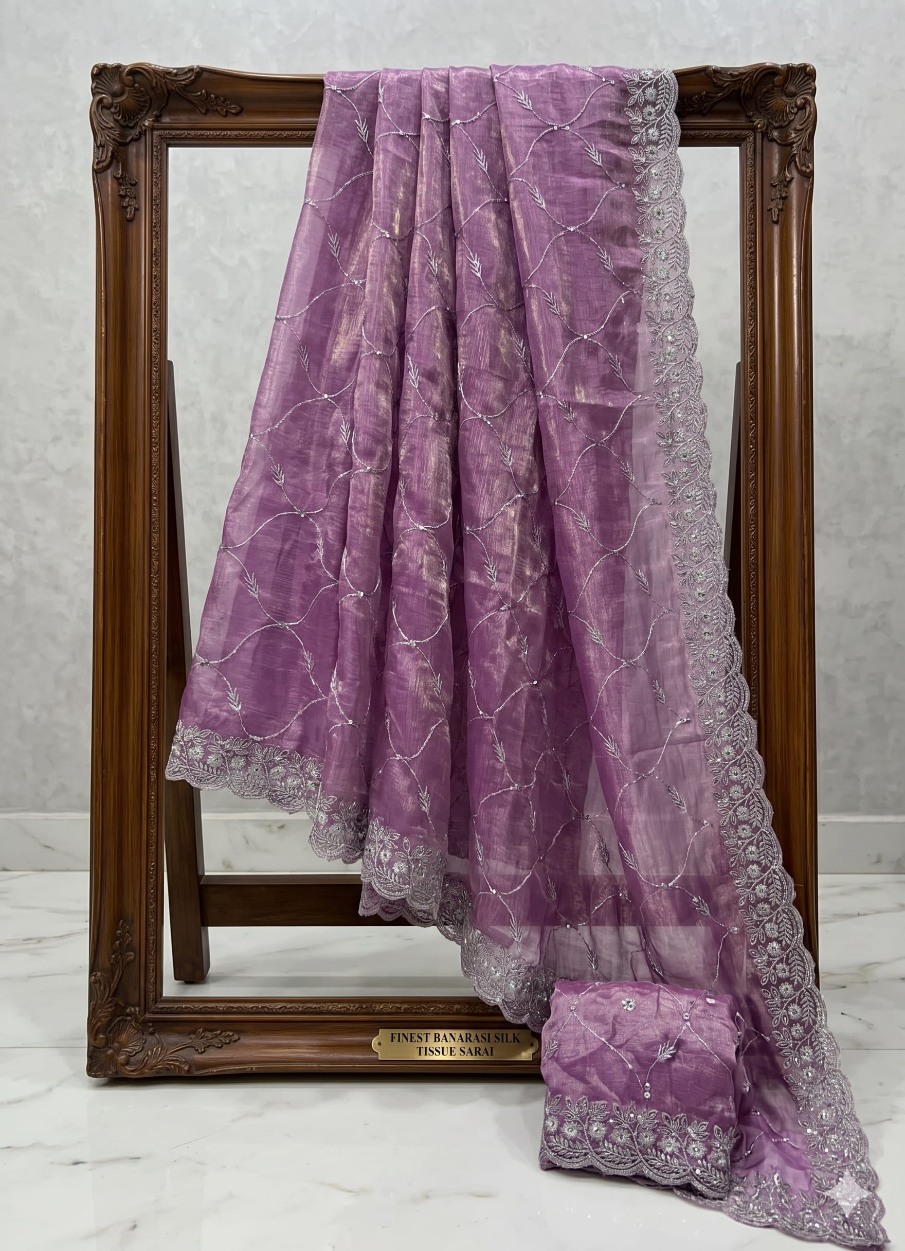 Fendy Chiffon Sequence Work Saree