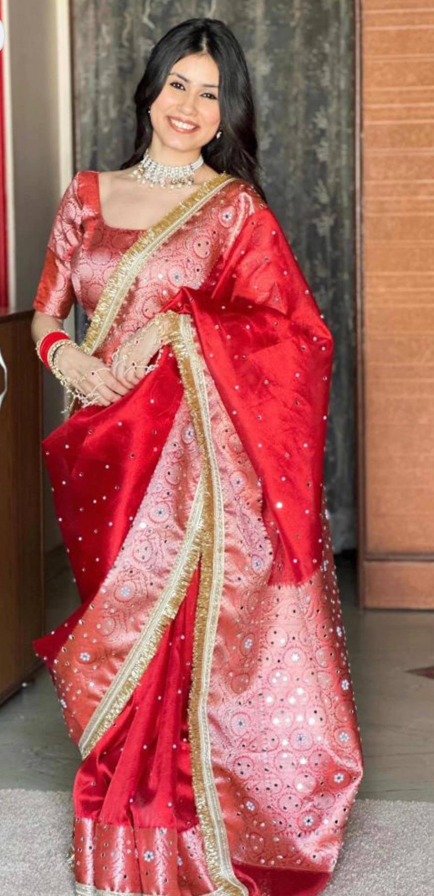 Luxury Banarasi Soft Glass Tissue Silk Saree Collection