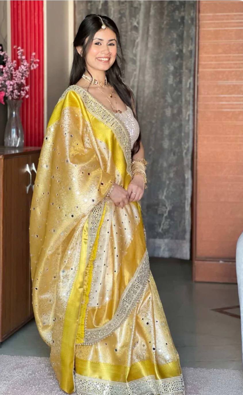 Luxury Banarasi Soft Glass Tissue Silk Saree Collection - View 7