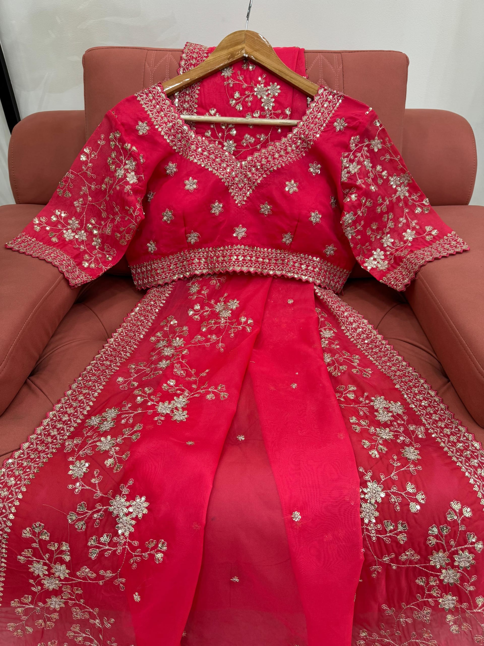 Premium Tibby Silk Designer Saree with Thread & Sequence Work - View 4