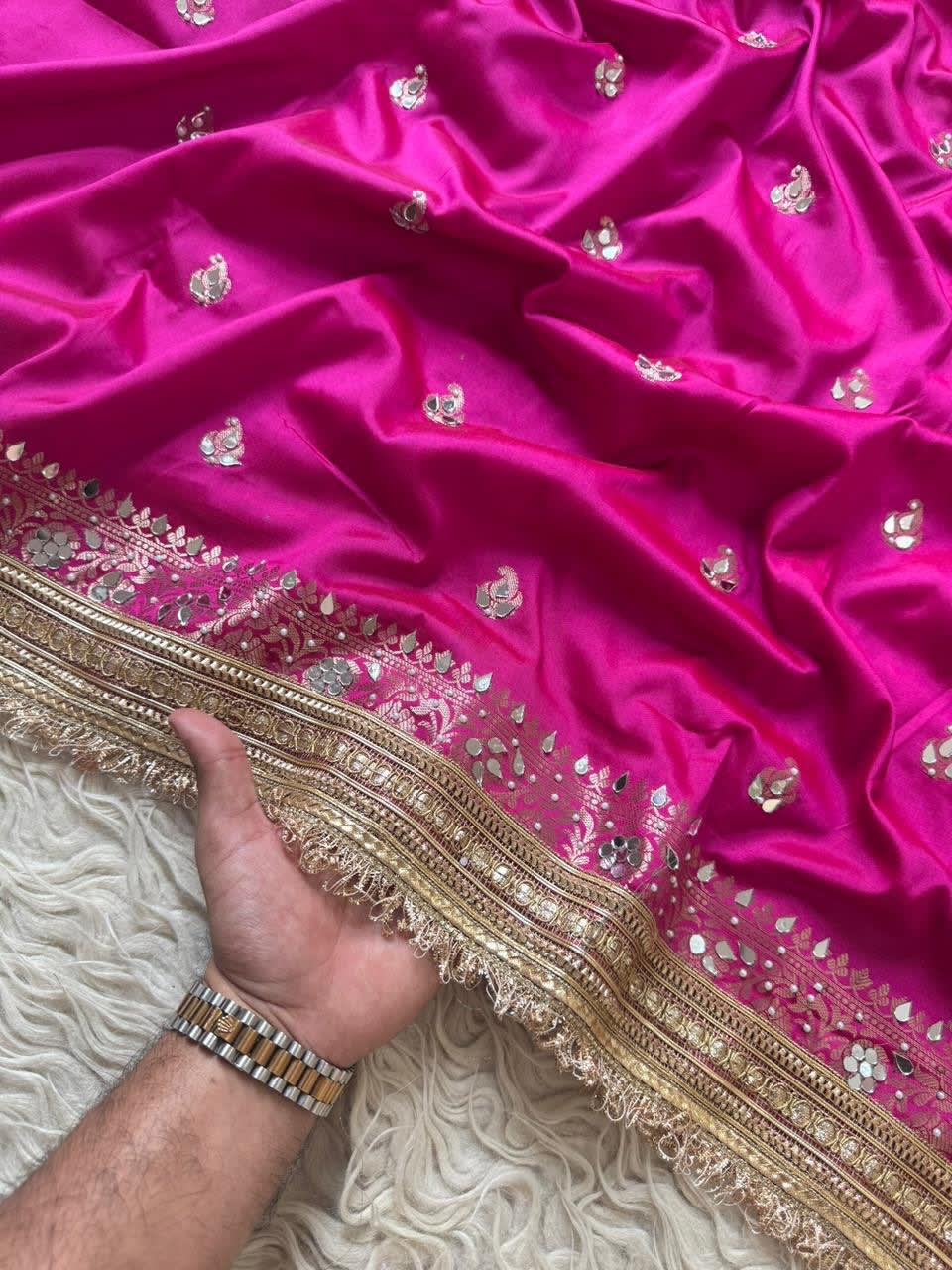 Chand Sitara Collection – Premium Banarasi Semi Katan Silk Saree - View 3