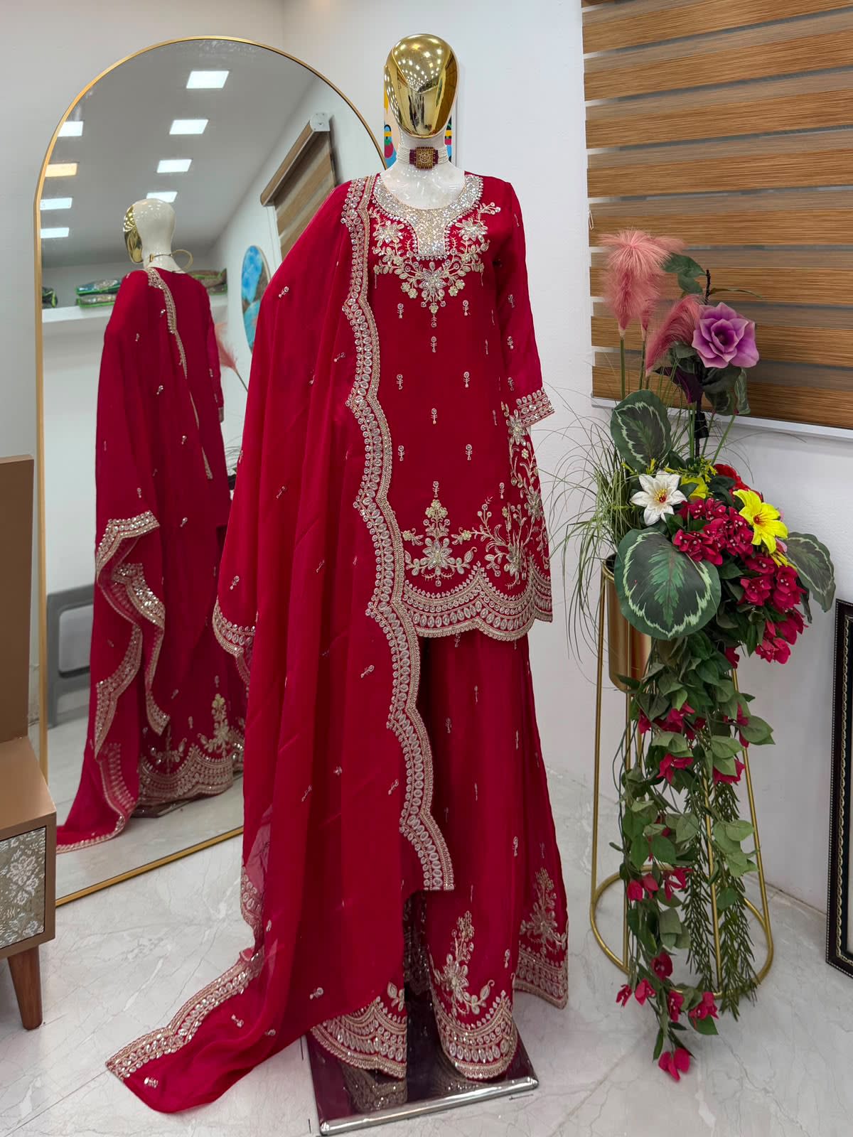 New Designer Party Wear Sharara Suit & Dupatta Set - View 6