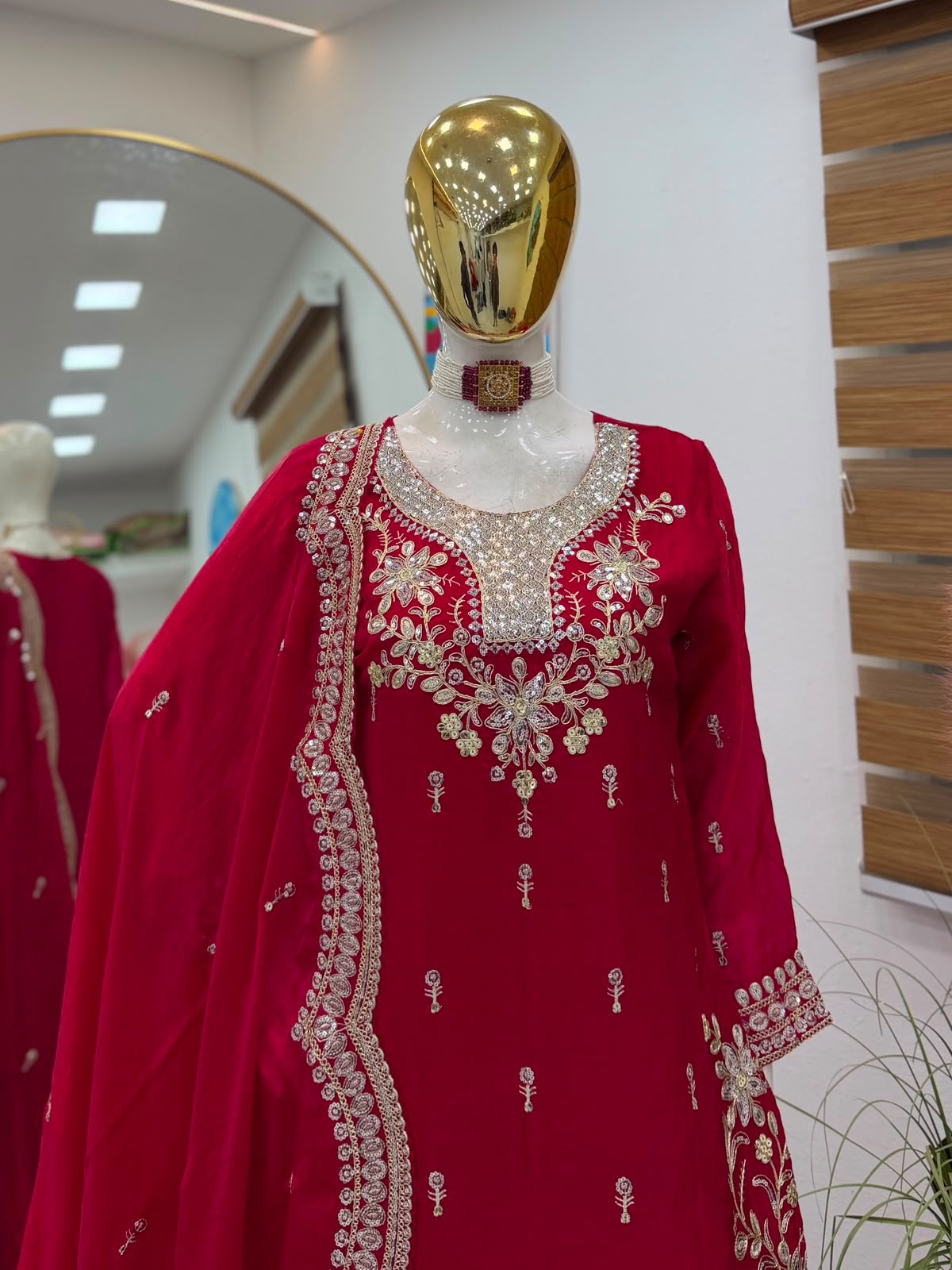 New Designer Party Wear Sharara Suit & Dupatta Set - View 4
