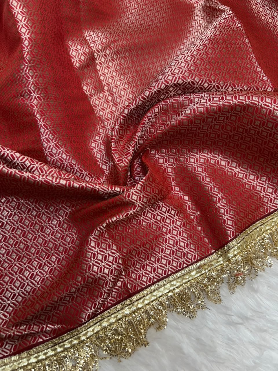 Chand Sitara Collection – Premium Banarasi Semi Katan Silk Saree - View 7