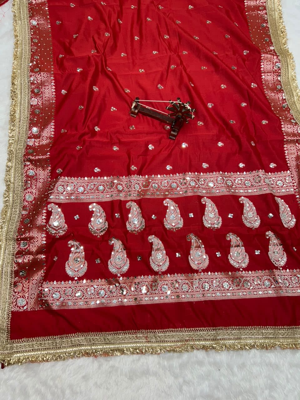 Chand Sitara Collection – Premium Banarasi Semi Katan Silk Saree - Banarasi Semi Katan Silk Saree Online India - Buy at ₹2499 - Image 1