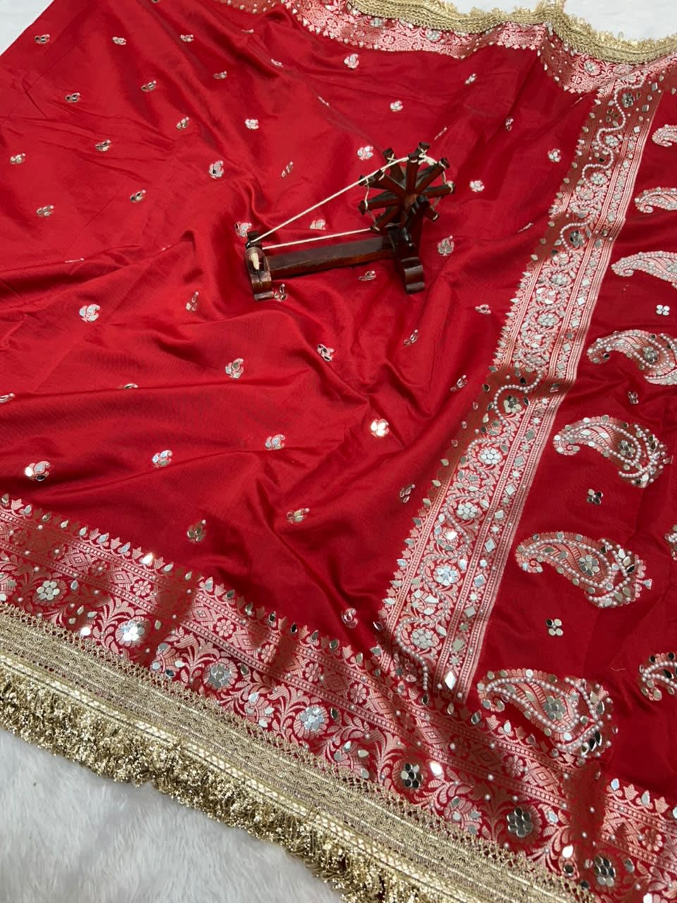 Chand Sitara Collection – Premium Banarasi Semi Katan Silk Saree - View 4
