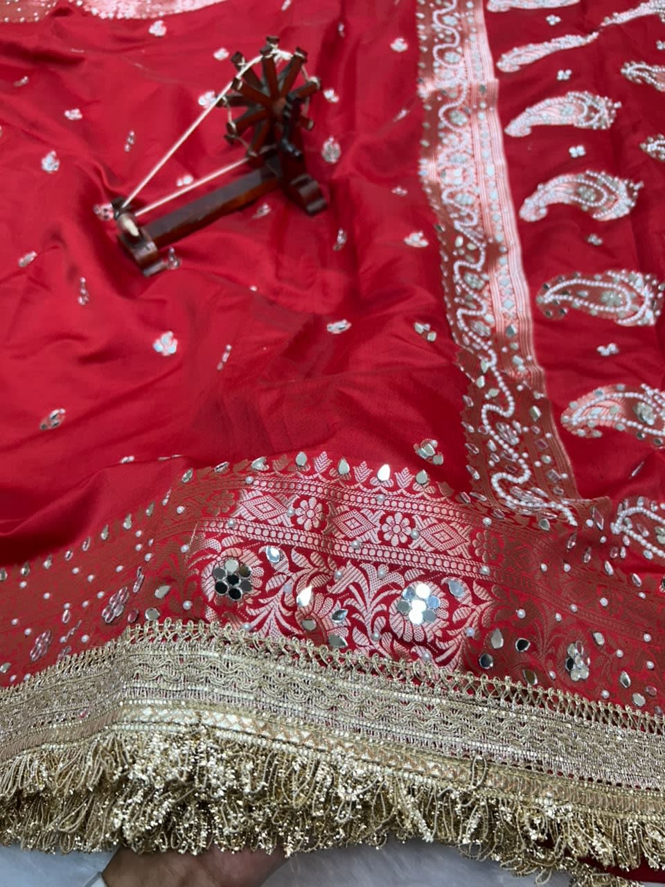 Chand Sitara Collection – Premium Banarasi Semi Katan Silk Saree - View 3