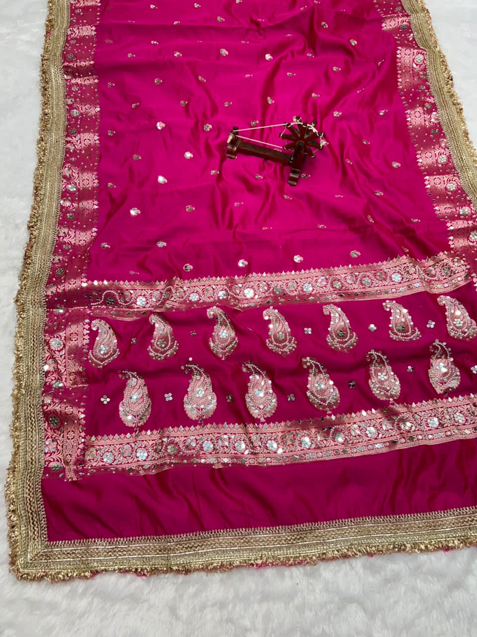 Chand Sitara Collection – Premium Banarasi Semi Katan Silk Saree - View 4