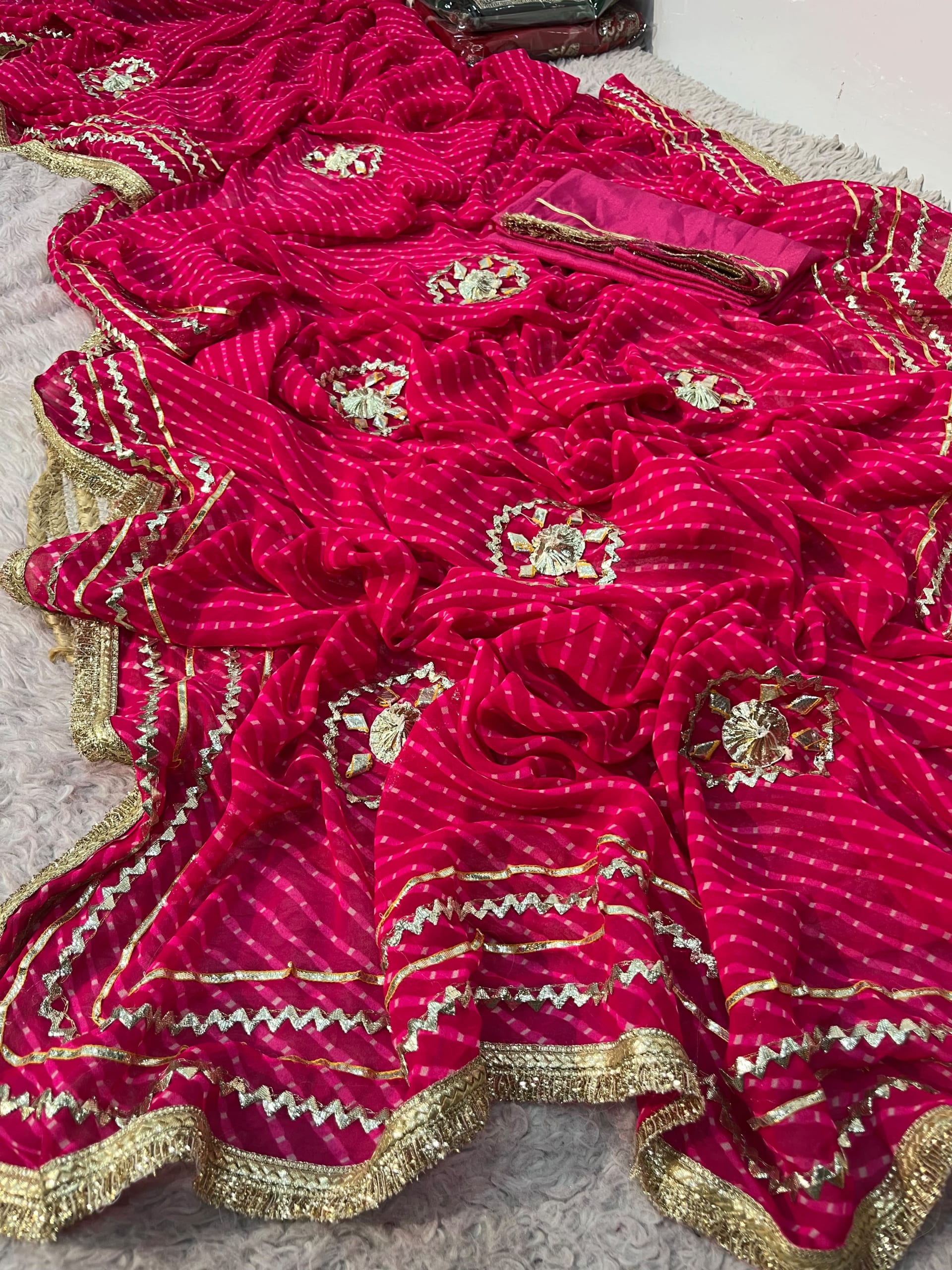 Premium C by C Georgette Mothda Saree - View 2