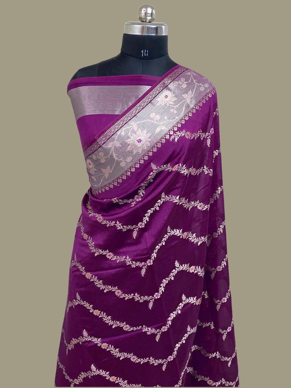 Premium Banarasi Semi Chiniya Silk Saree