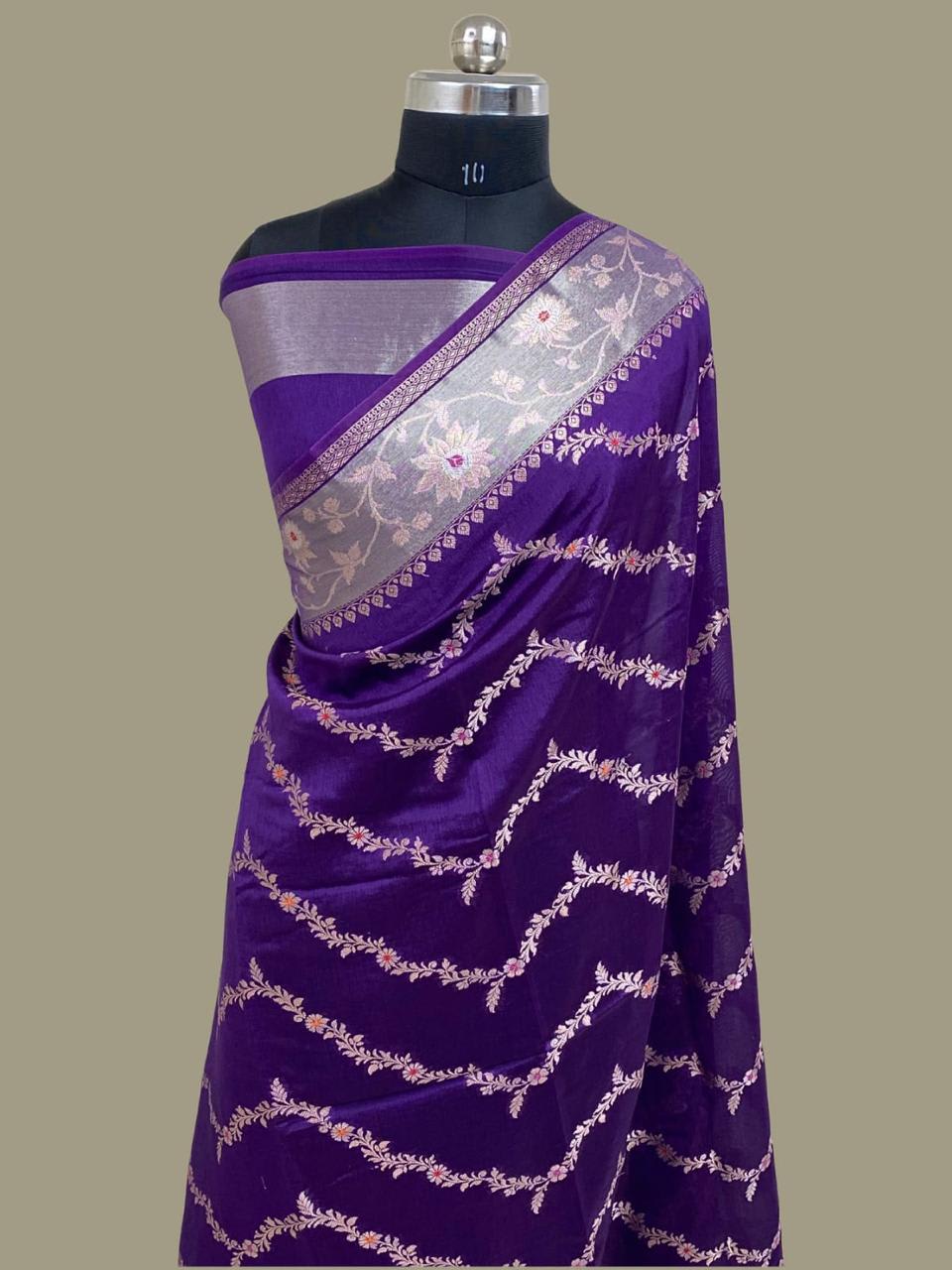 Premium Banarasi Semi Chiniya Silk Saree