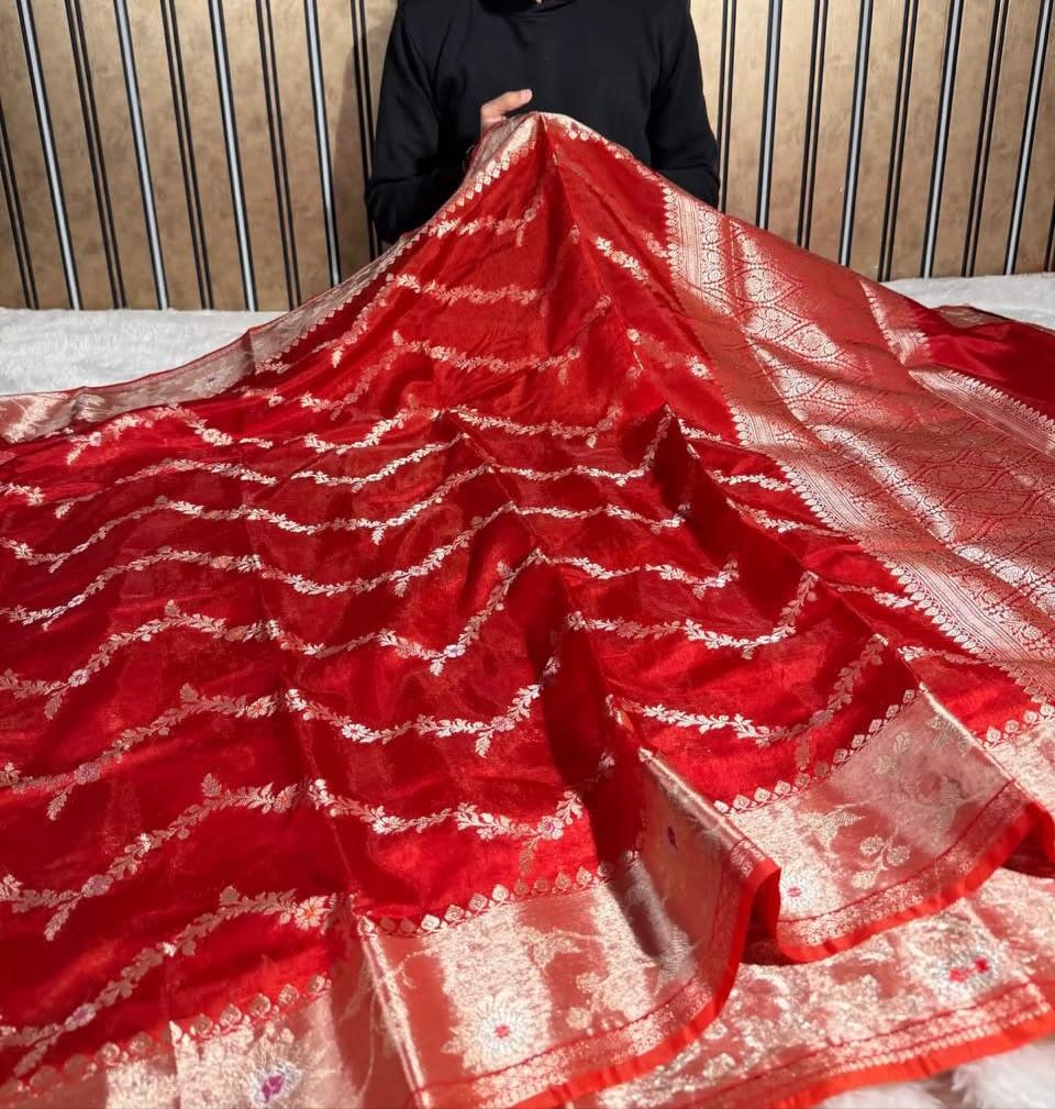 Premium Banarasi Semi Chiniya Silk Saree
