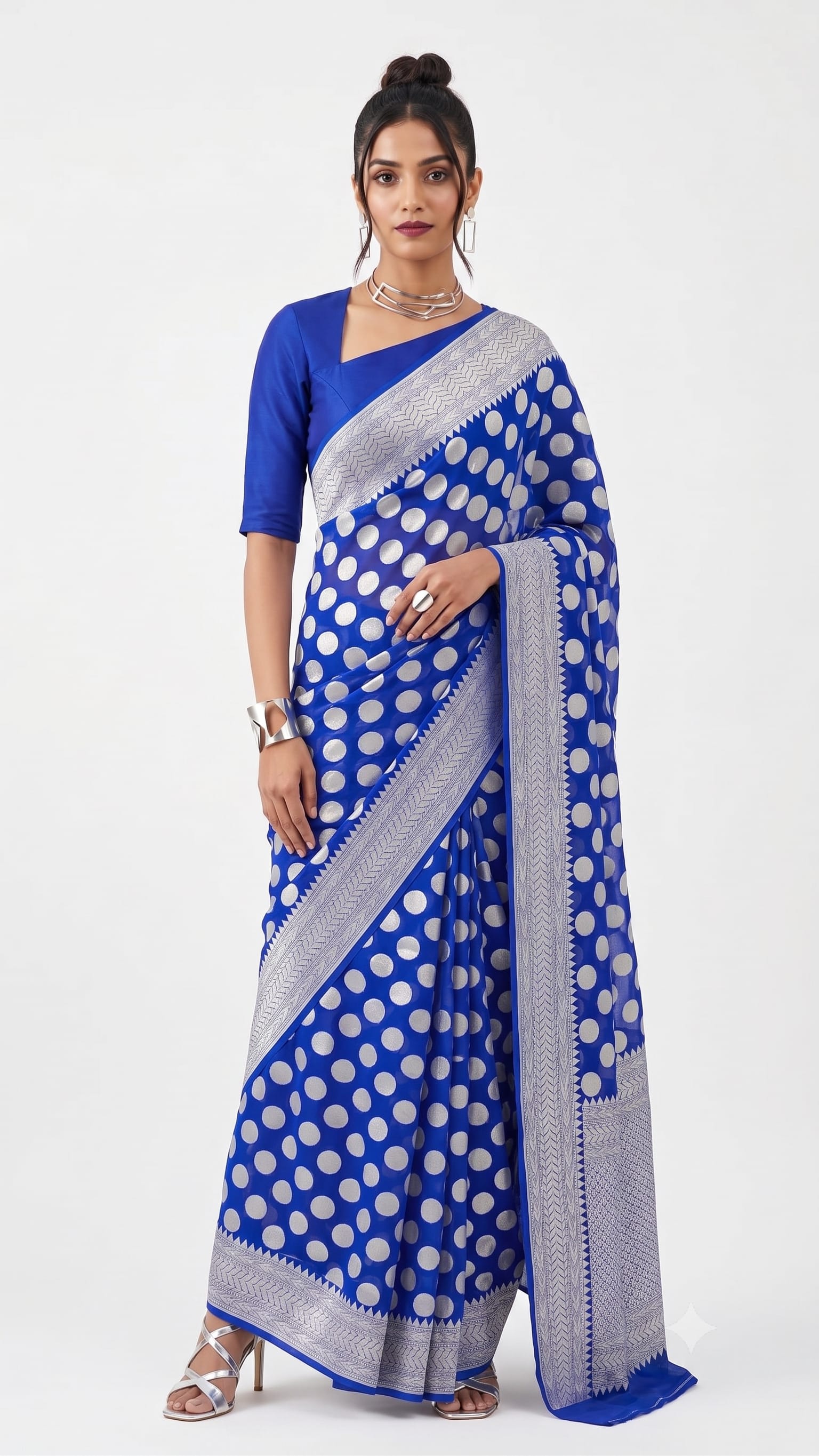 Premium Banarasi Daybal Georgette Saree - Premium Banarasi Daybal Georgette Saree Online India - Buy at ₹1699 - Image 1