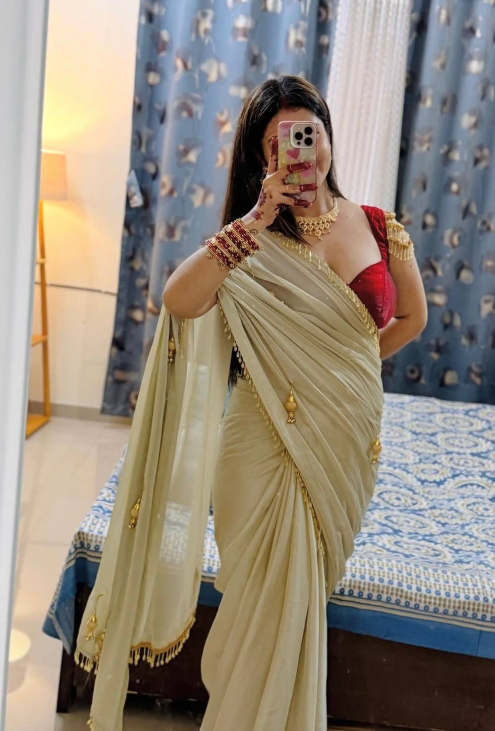 New Premium Launch ✨ G-MEE Satin Saree (Code: 1228) - Second View