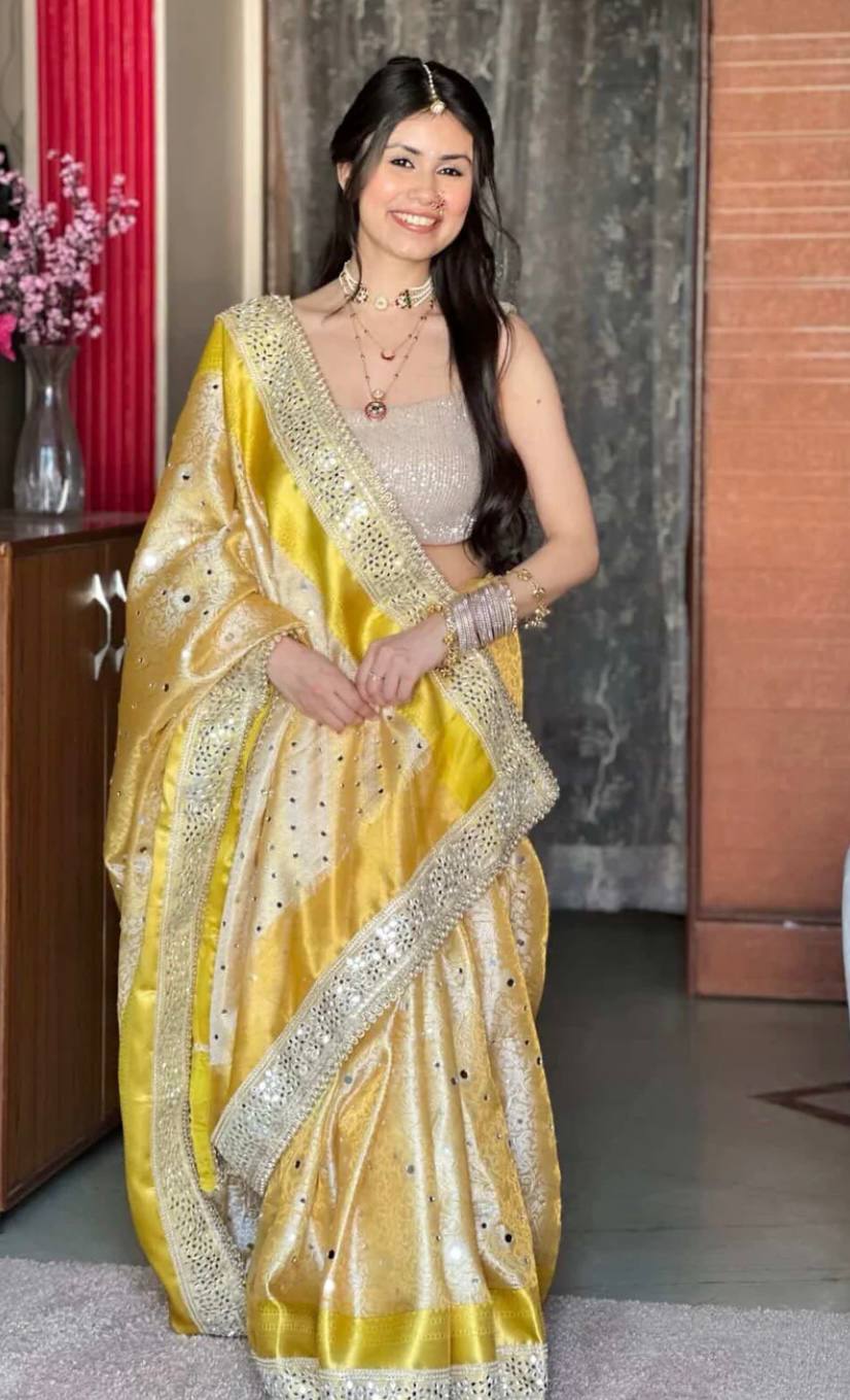 Luxury Banarasi Soft Glass Tissue Silk Saree Collection - Banarasi Soft Glass Tissue Silk Saree