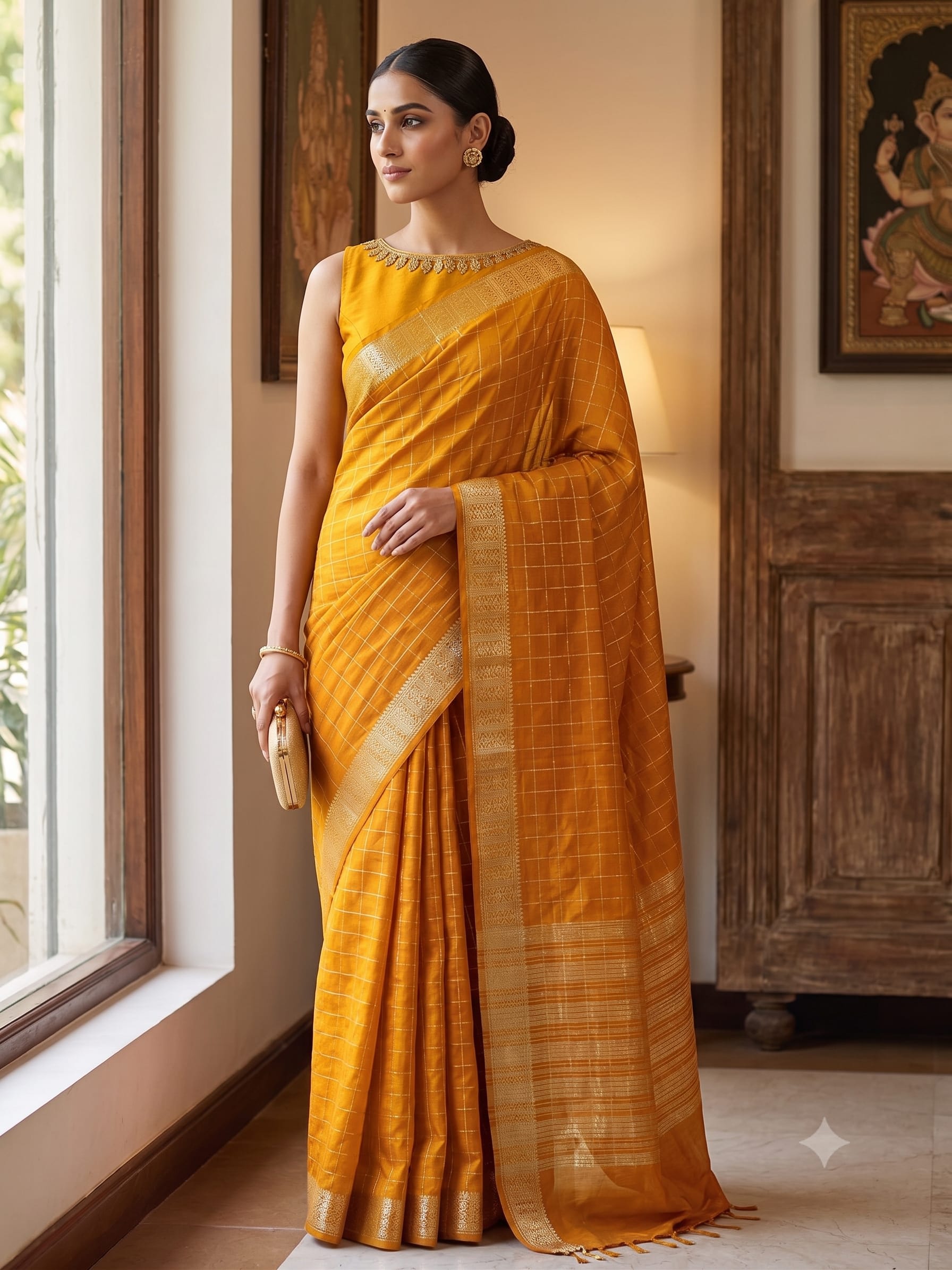 Premium Banarasi Daybal Raao Mango Soft Silk Saree - Premium Banarasi Daybal Raao Mango Soft Silk Saree