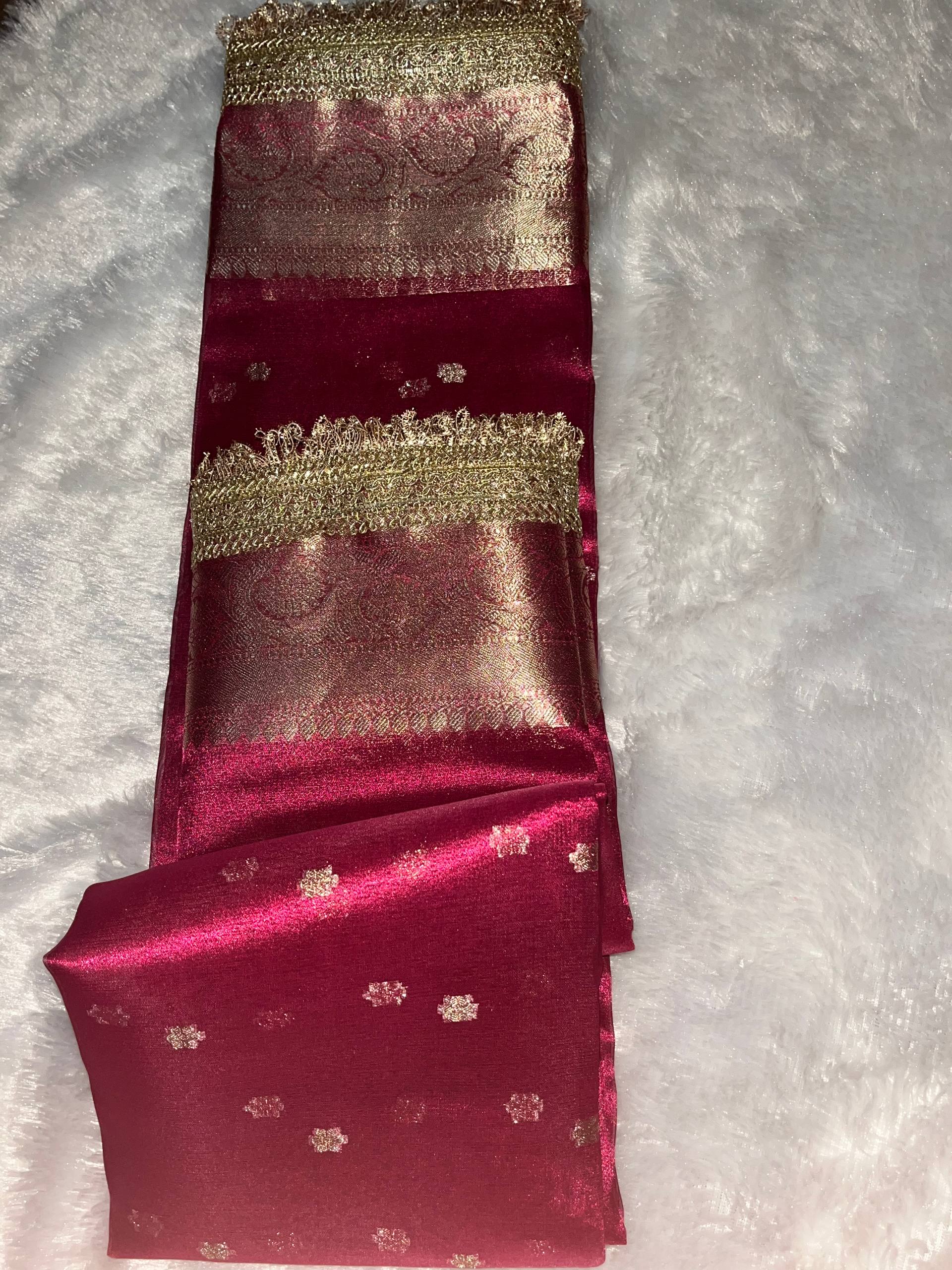 Banarasi Maharani Tissue Silk Saree – Royal Pink Collection - View 2