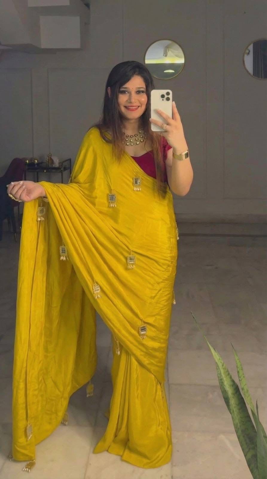 Designer Rangoli Silk Saree with Heavy Latkan Pallu – New Launch Collection - Pure Rangoli Silk Saree Online India - Buy at ₹1699 - Image 1