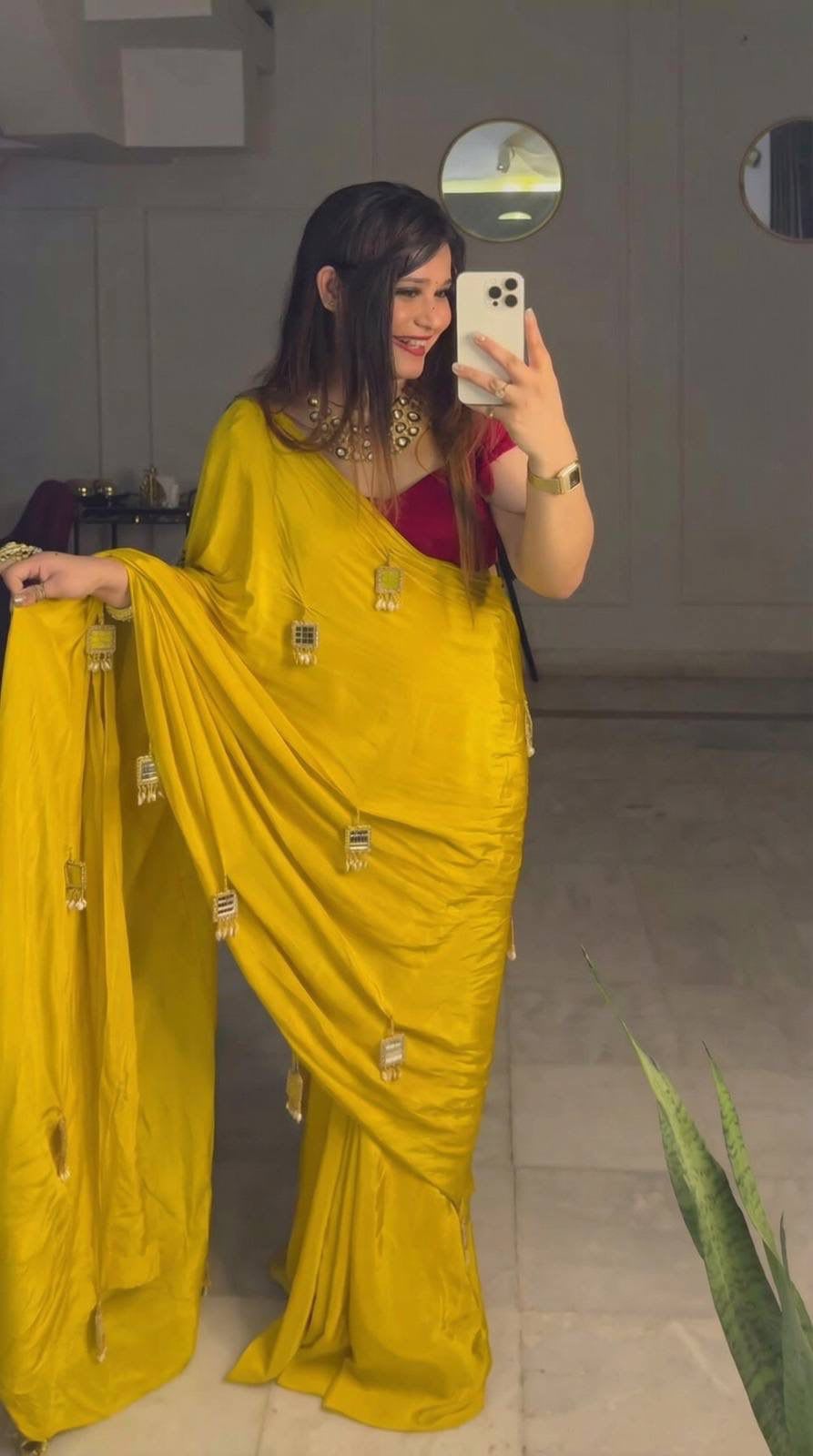 Designer Rangoli Silk Saree with Heavy Latkan Pallu – New Launch Collection - View 2