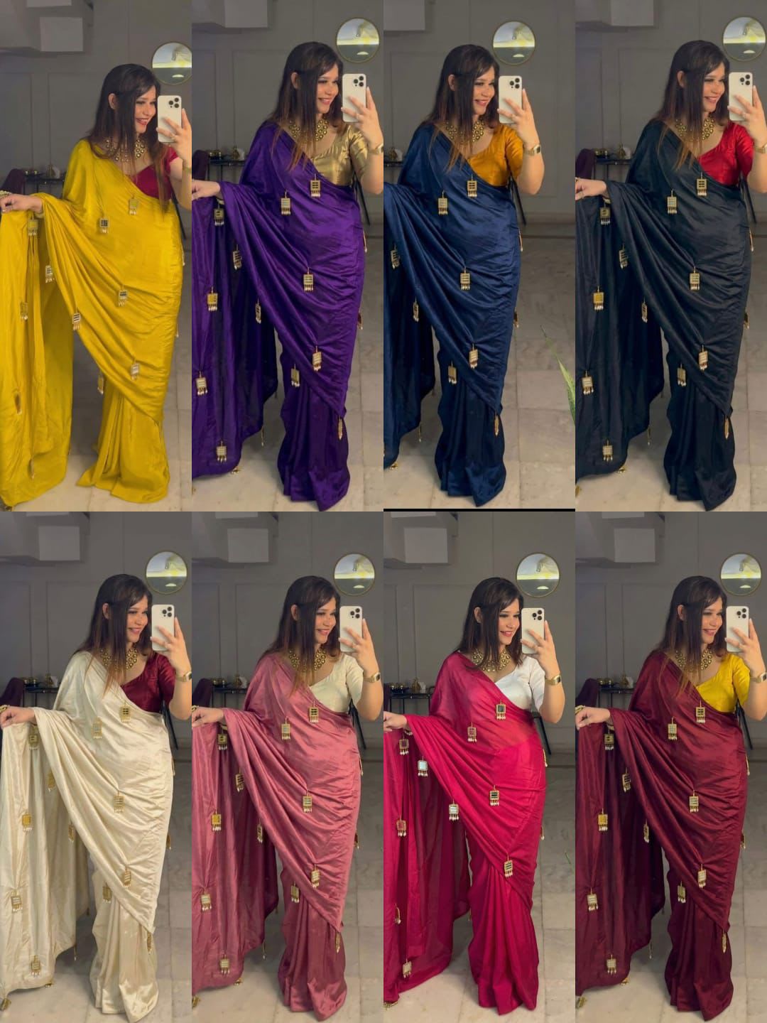 Designer Rangoli Silk Saree with Heavy Latkan Pallu – New Launch Collection - View 4