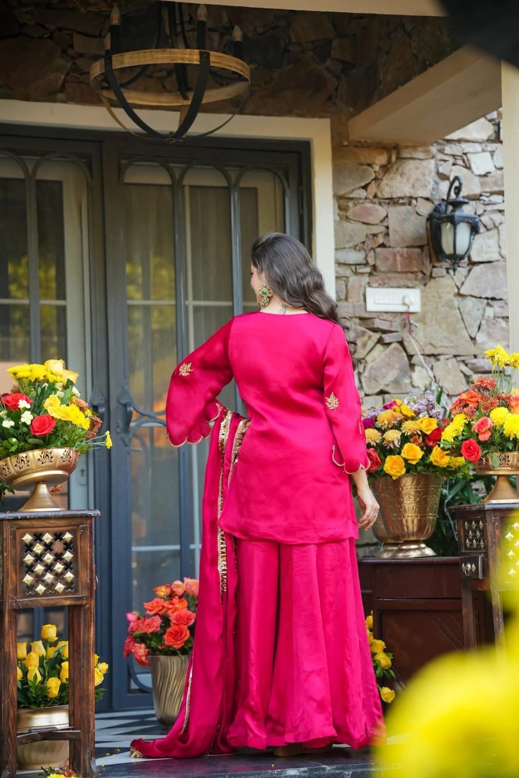 Chelsy – Pure Frendy Silk Sharara Set with Sequins Embroidery - View 2