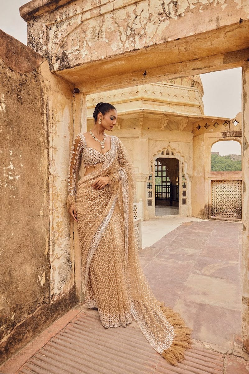 Bollywood Blockbuster Butterfly Net Sequins Saree – Glam Party Collection - Heavy Quality Butterfly Net Saree Online India - Buy at ₹1499 - Image 1