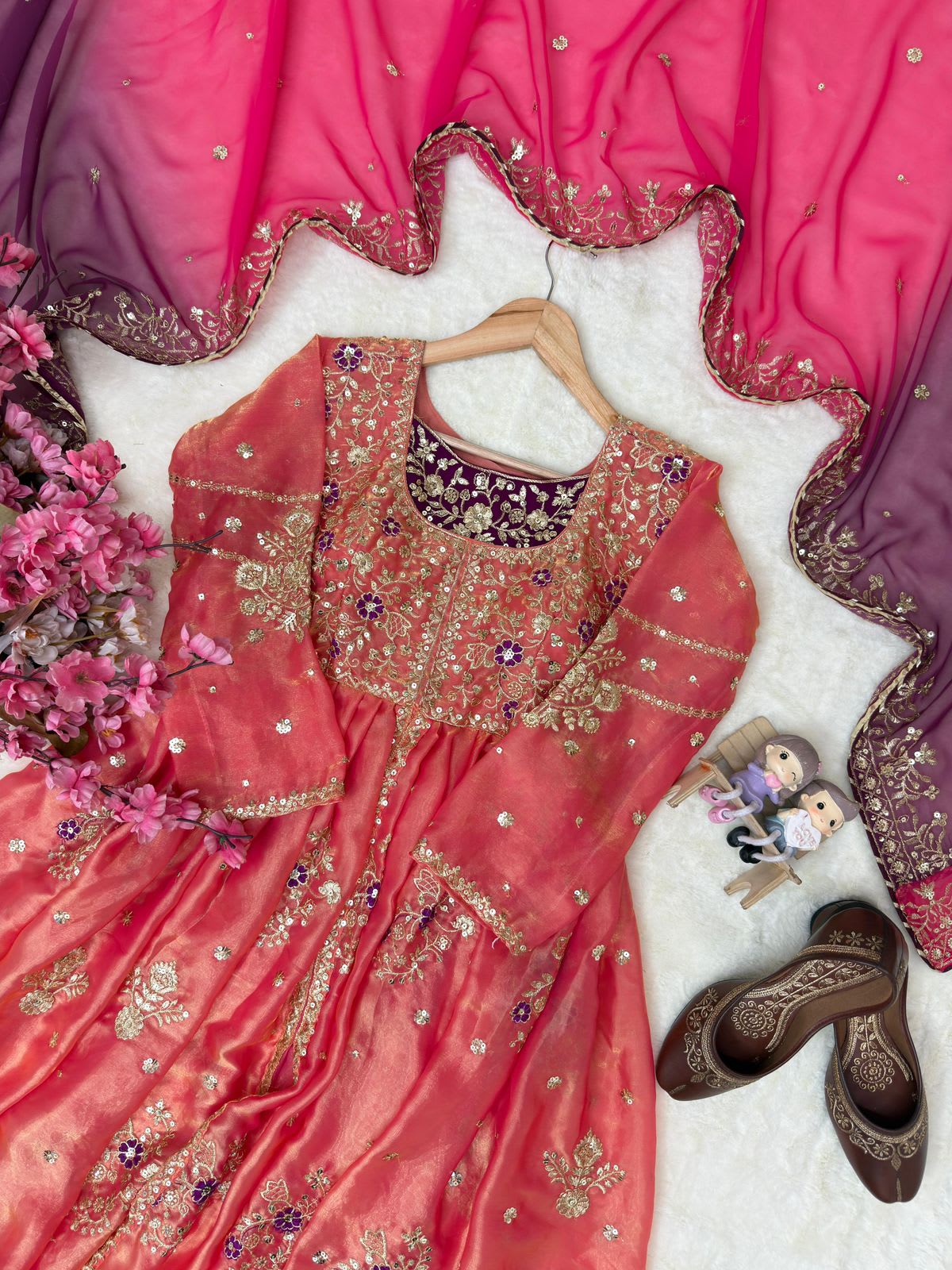 NEW DESIGNER ANARKALI GOWN SET - View 3