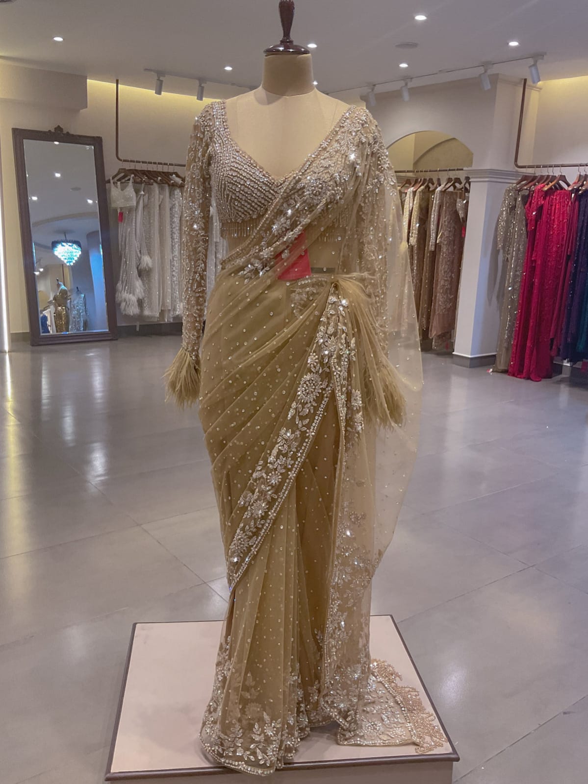 New Trending Bollywood Blockbuster Sequins Saree - View 2