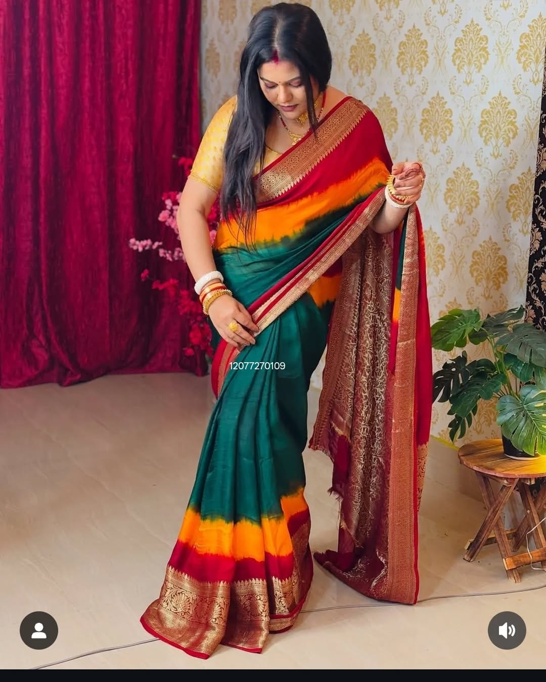 New Launch – Kanjivaram Bandhani Saree - View 2