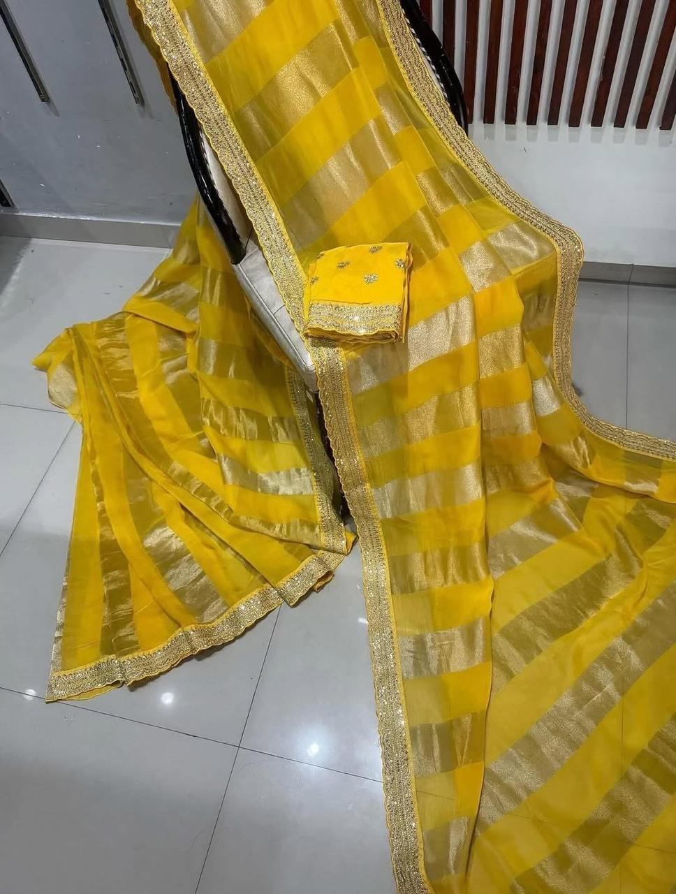 Wedding Special – Georgette Tissue Silk Saree - View 3