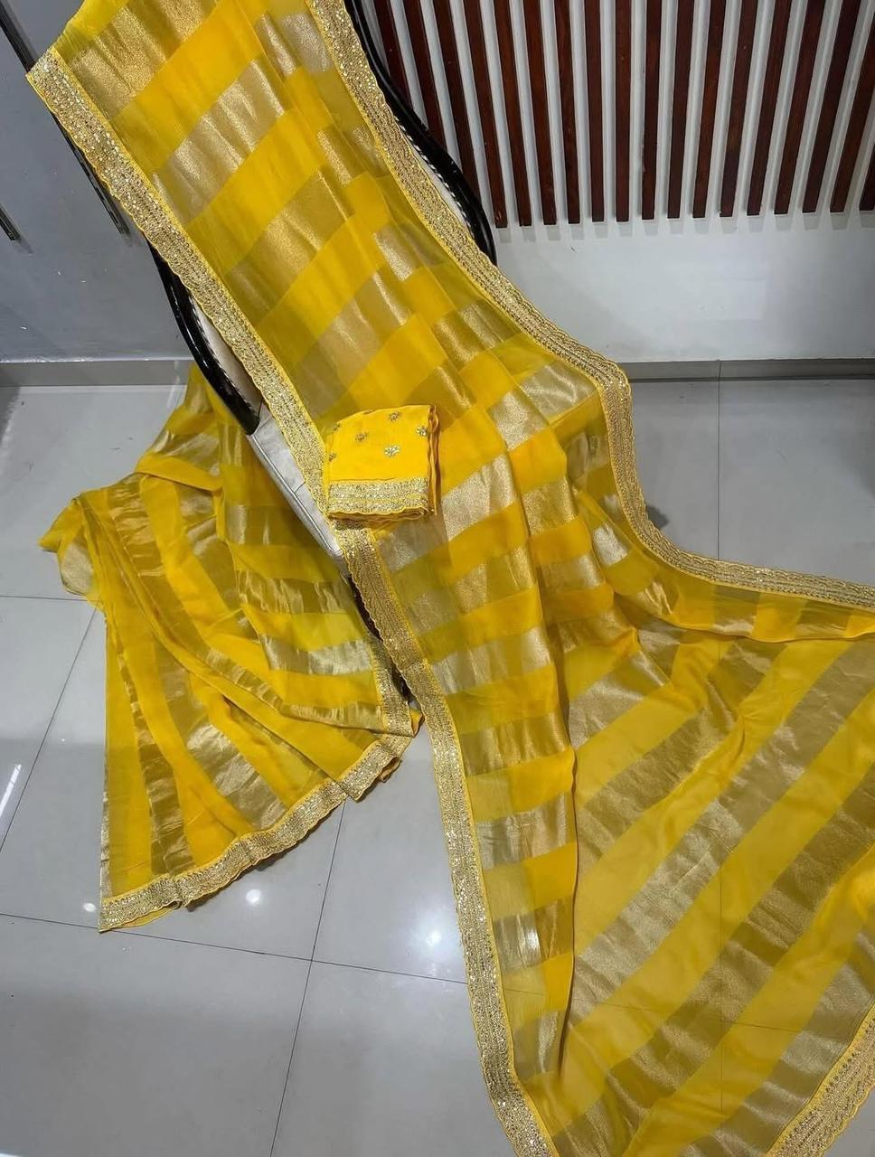 Wedding Special – Georgette Tissue Silk Saree - View 2