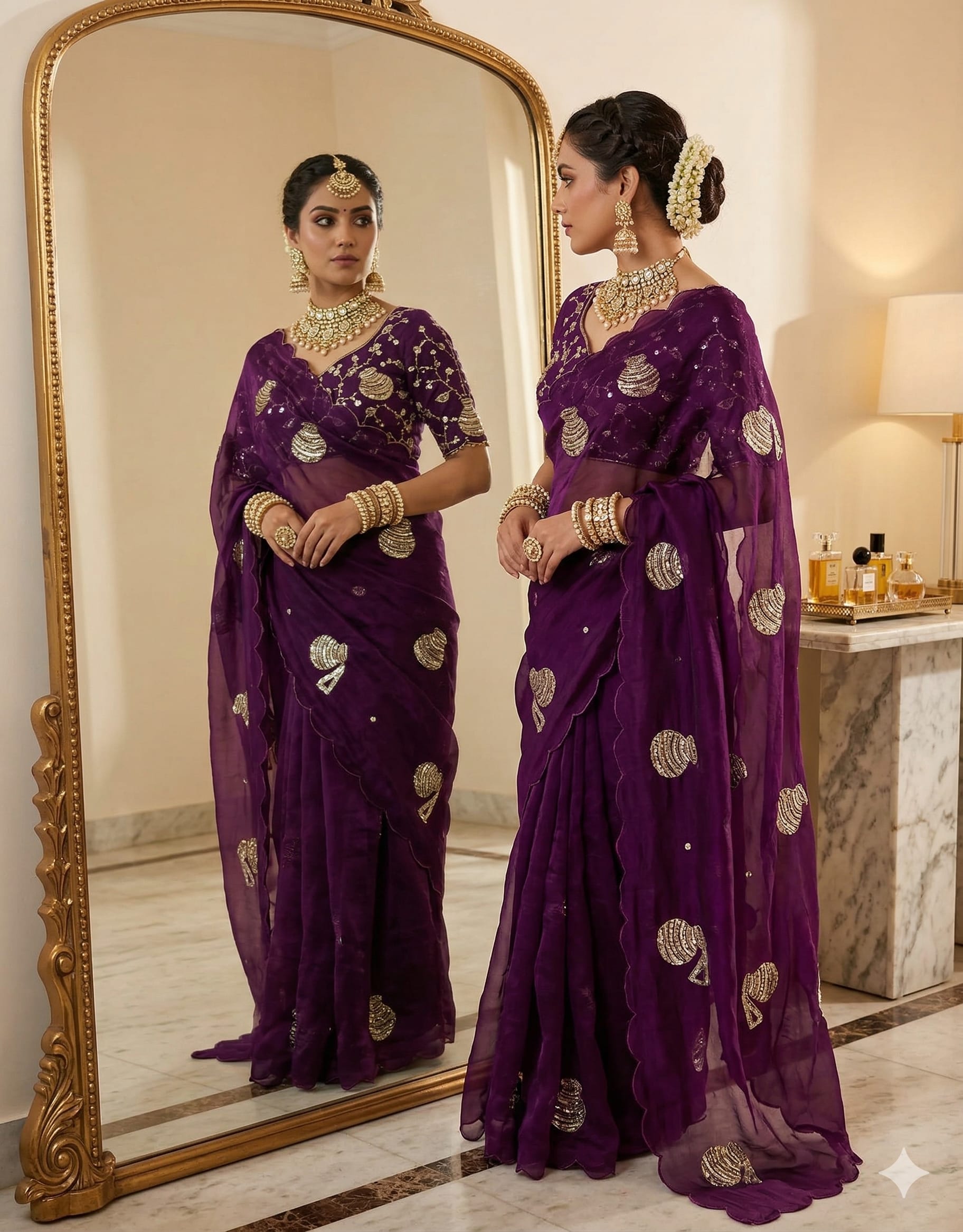 New Designer Saree Launch – MATKA Catalog - Pure Soft Fandy Satin Silk Saree Online India - Buy at ₹1899 - Image 1