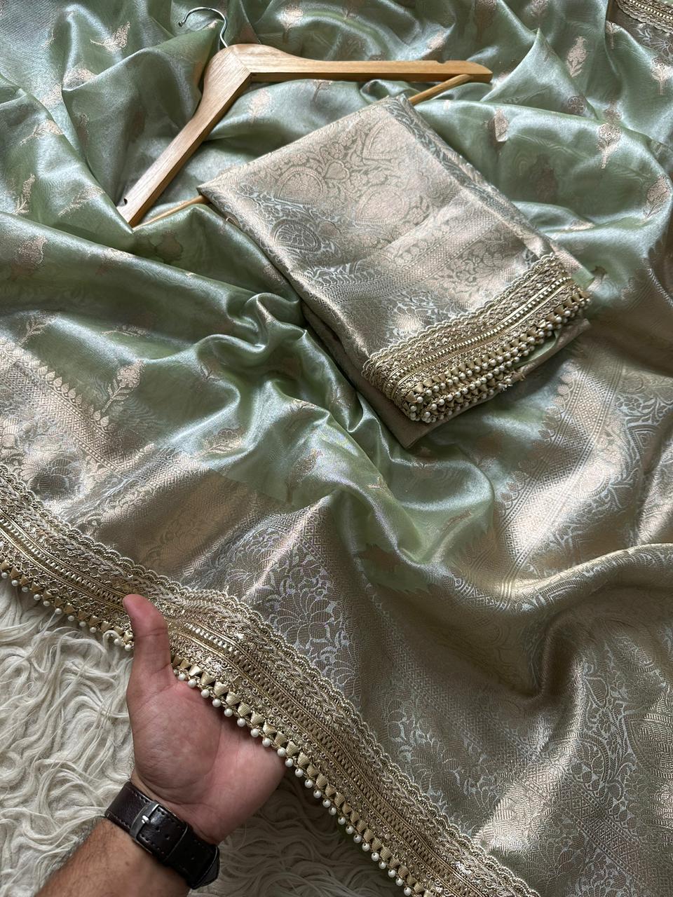 Biggest Wedding Fresh Launch – Banarasi Tissue Silk Saree - View 2