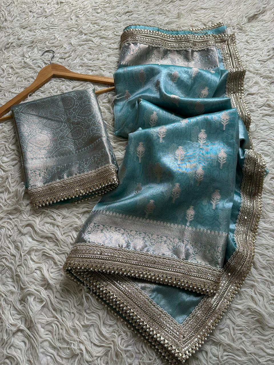 Biggest Wedding Fresh Launch – Banarasi Tissue Silk Saree - View 2