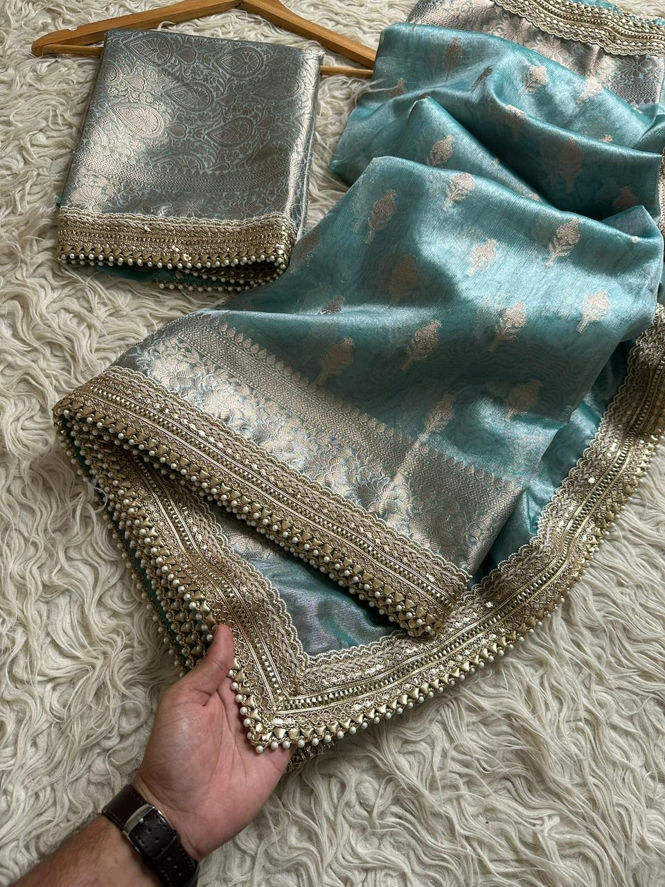 Biggest Wedding Fresh Launch – Banarasi Tissue Silk Saree - View 4