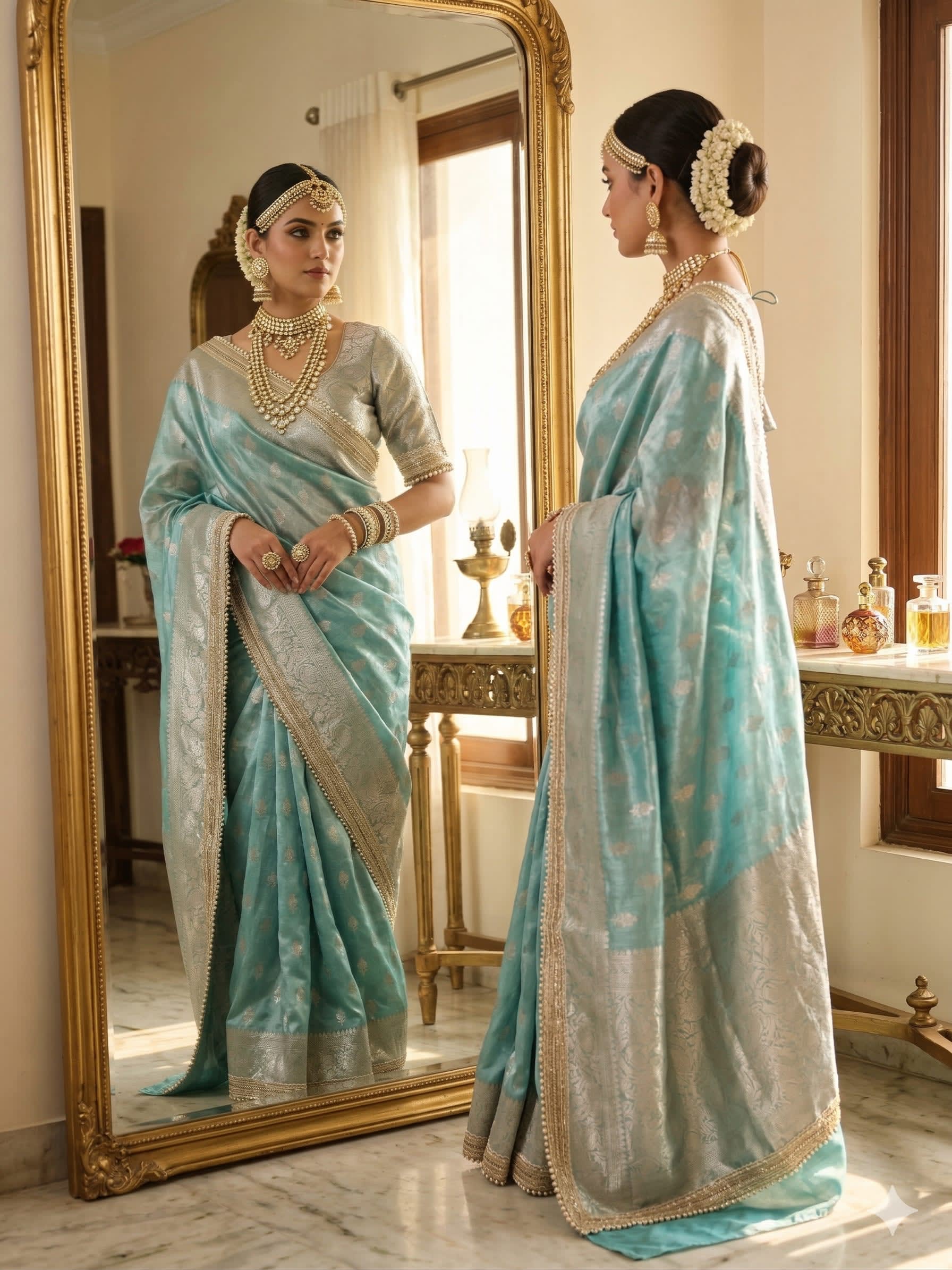 Biggest Wedding Fresh Launch – Banarasi Tissue Silk Saree - Banarasi Soft Tissue Silk Saree Online India - Buy at ₹2199 - Image 1