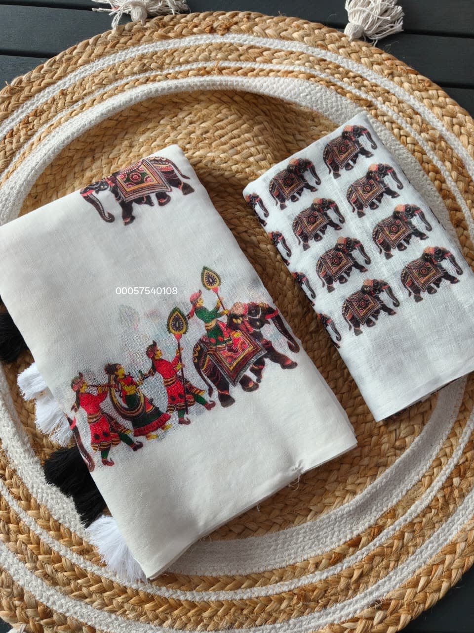 New Launch – Heavy Linen Blooming Saree - View 4