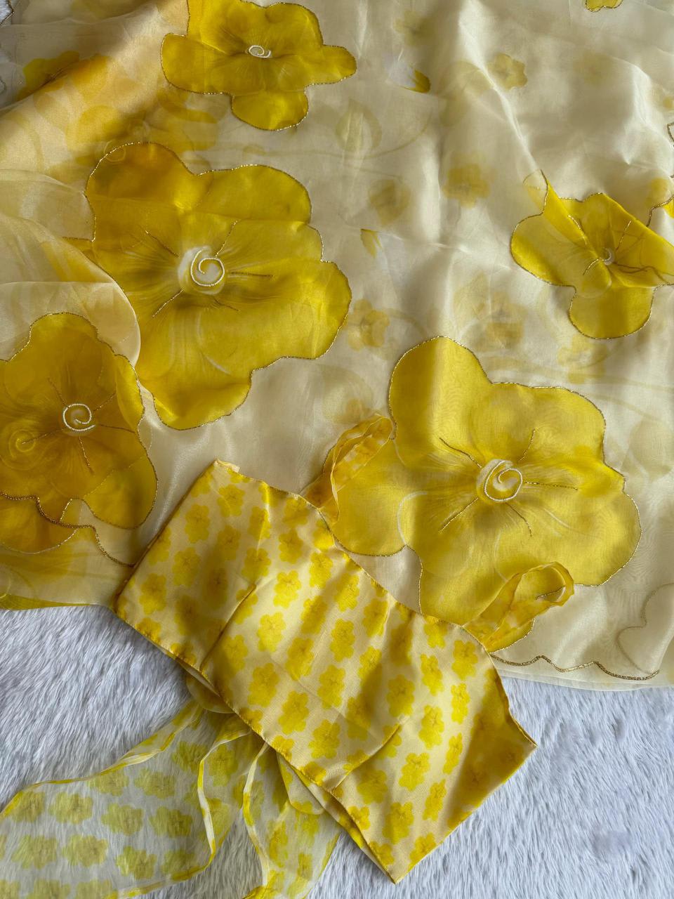 SHIVANIYA-107 – Exclusive Organza Saree - View 4