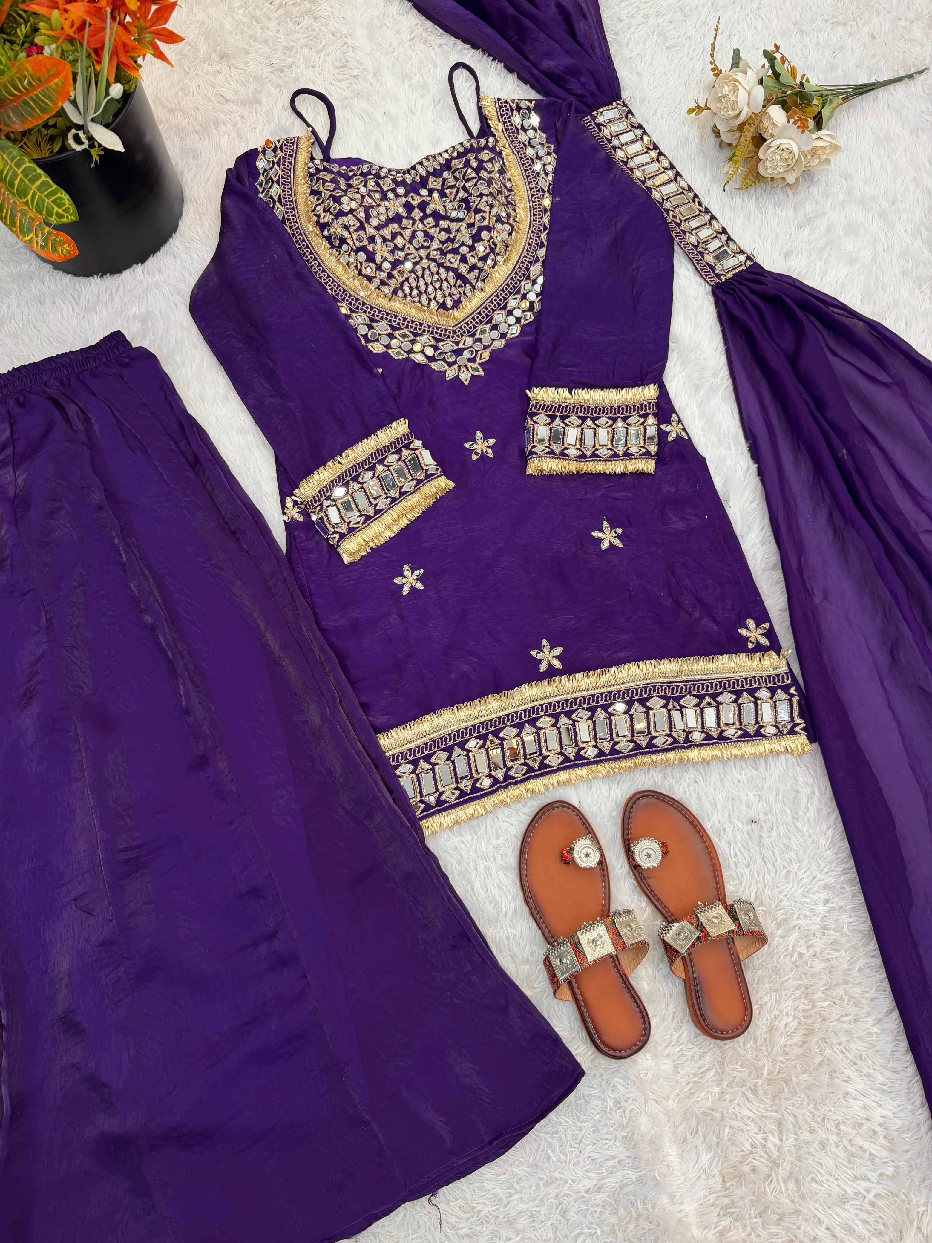 DN-5326 | Elegant Ethnic Sharara Set - View 3