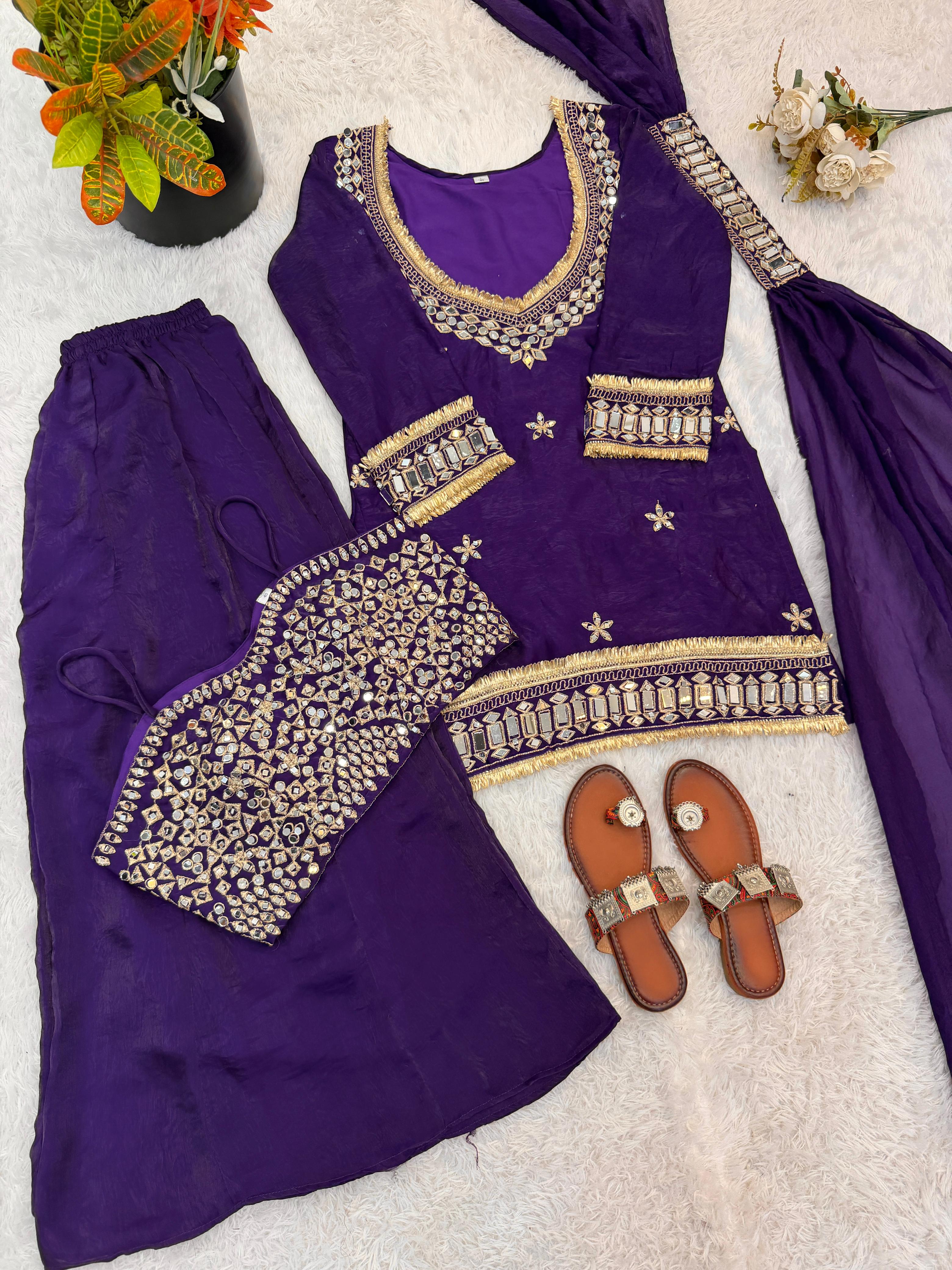 DN-5326 | Elegant Ethnic Sharara Set - View 4