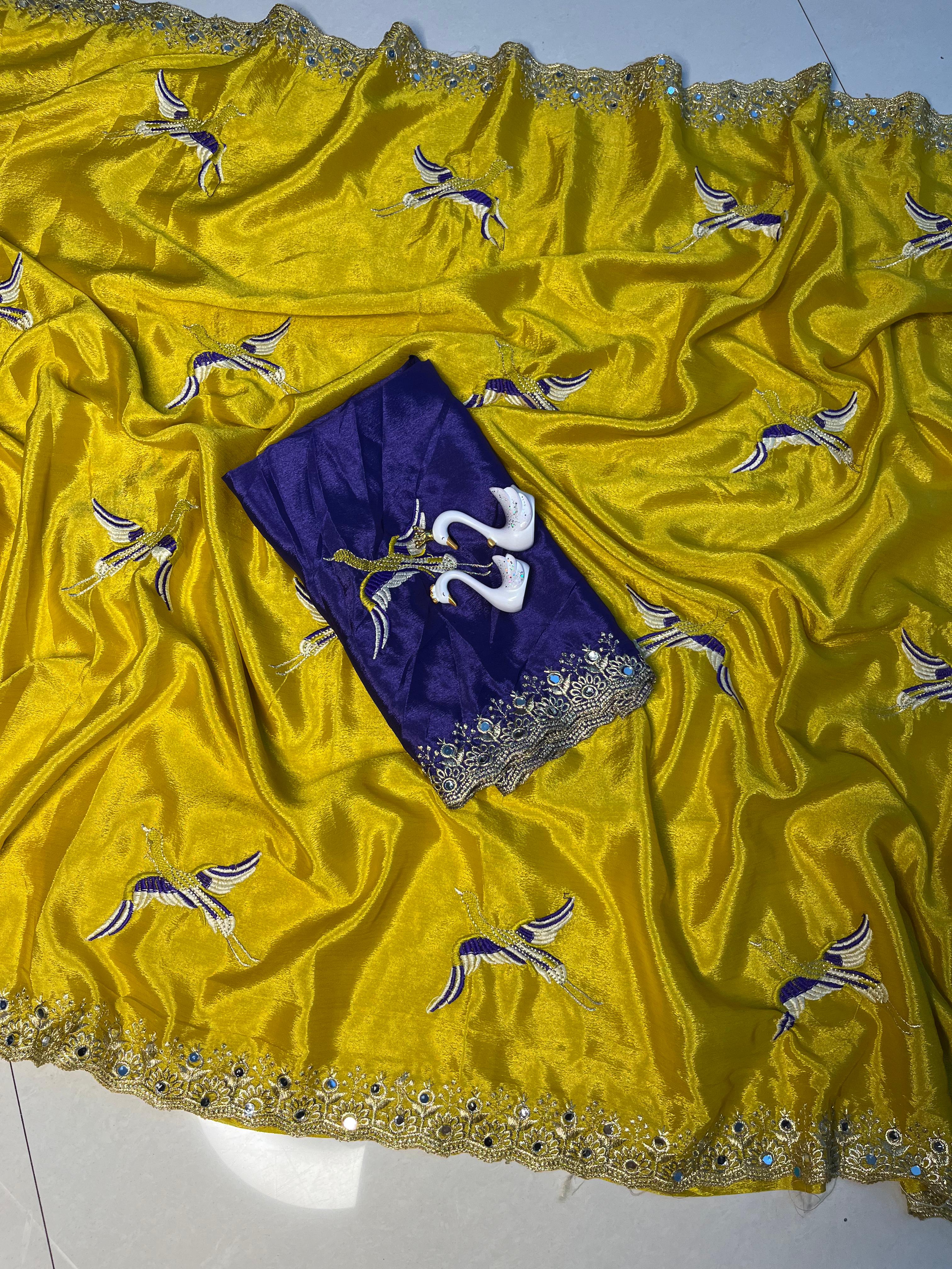 New Arrival – Star Georgette Mirror Work Saree - View 2