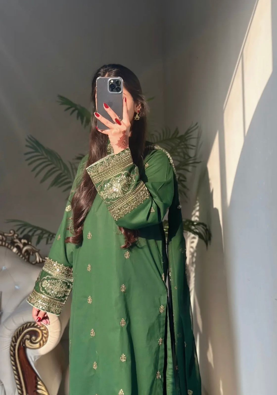 DN-3085 | Designer Party Wear Top, Pant & Dupatta Set - View 3