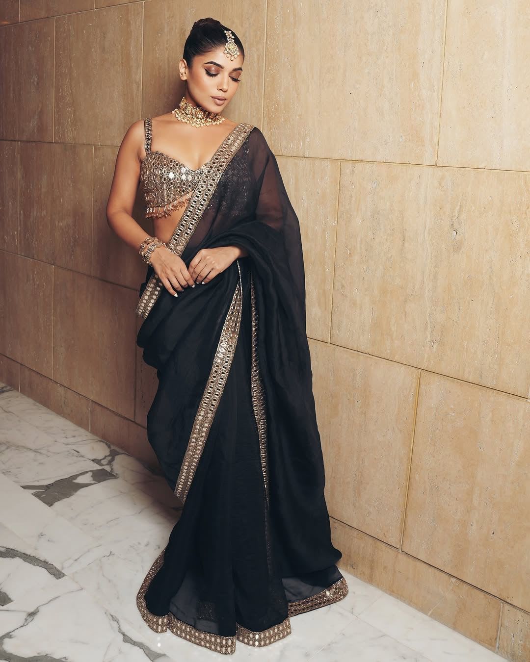 New Trending Collection – Mirror Work Satin Silk Saree - Satin Silk Saree Online India - Buy at ₹1699 - Image 1