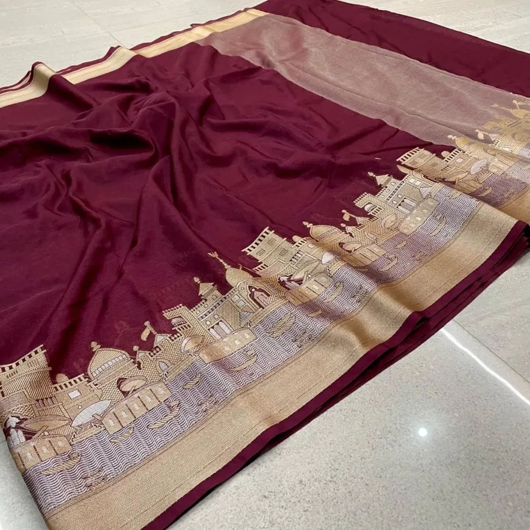 Banaras Ganga Ghat Saree – Timeless Elegance - View 2