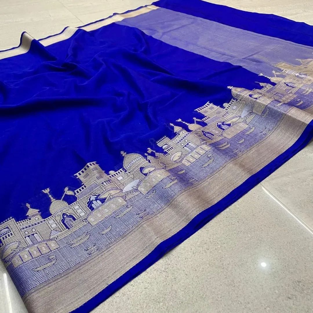 Banaras Ganga Ghat Saree – Timeless Elegance - View 2